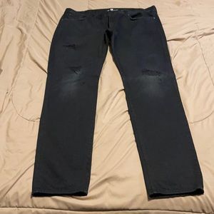 7 For All Mankind Paxtyn Black Size 40 Distressed